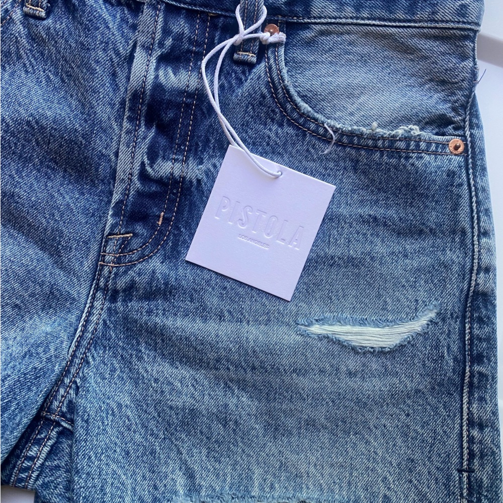 Brand New Pistola Nova Distressed Jean Shorts